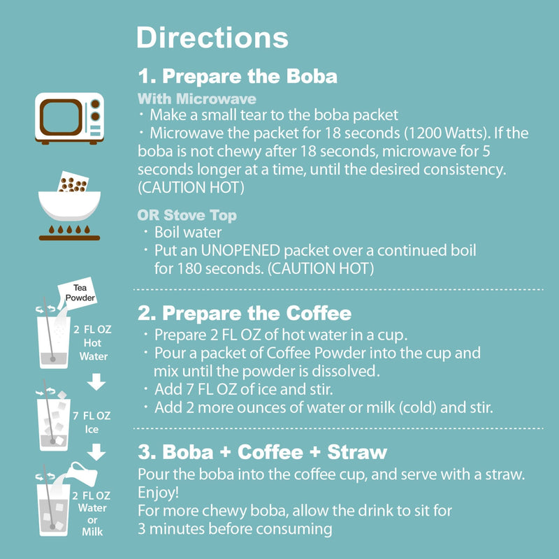 J Way Instant Boba Kit  Vanilla Latte  - 3 Servings