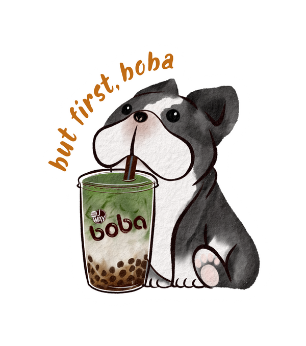 Boba Tea "but first, boba"  Sticker