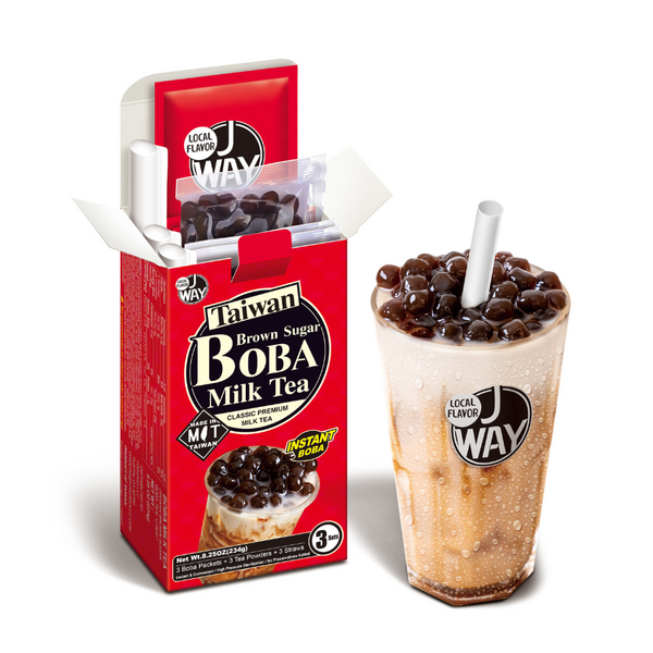 Instant Boba Milk Tea Set - Brown Sugar - J Way (3 Drinks) – J WAY FOODS